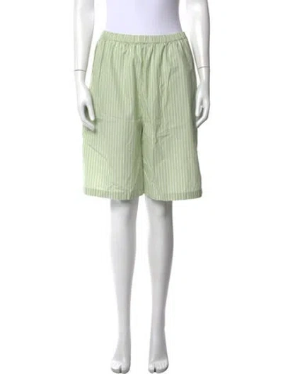 Pre-owned The Row Striped Knee-length Shorts W/ Tags In Green