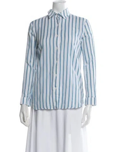 Pre-owned The Row Striped Long Sleeve Button-up Top In Multi