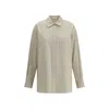 The Row Striped Nesson Shirt In Gray