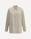 The Row Striped Nesson Shirt In Gray