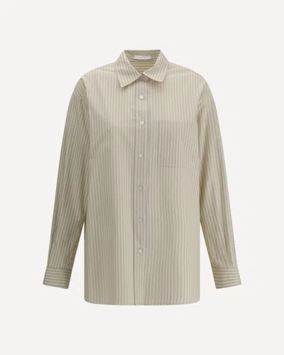 The Row Striped Nesson Shirt In Gray