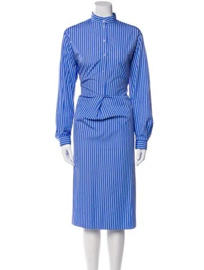 Pre-owned The Row Striped Nightgown In Blue