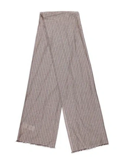 Pre-owned The Row Striped Scarf In Neutrals