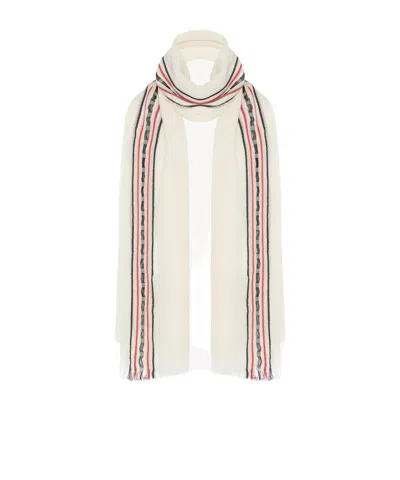 The Row Striped Scarves In White