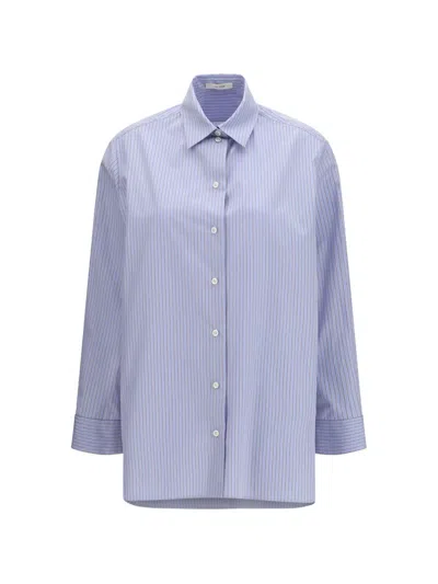 The Row Sisilia Cotton Shirt In Purple