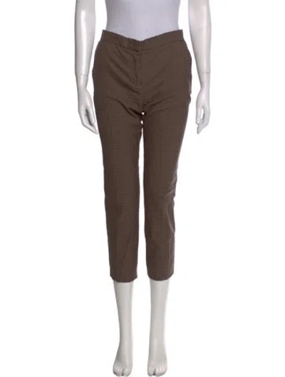 Pre-owned The Row Striped Straight Leg Pants In Brown