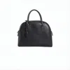The Row Structured Black Calf Leather Tote Bag In White