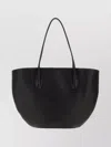The Row Structured Leather Alger Shopping Tote In Black