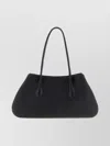 The Row Alger Geometric Shoulder Bag In Leather In Black