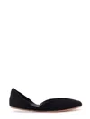 The Row Suede Ballerinas In Black