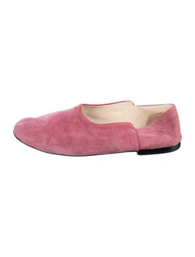 Pre-owned The Row Suede Ballet Flats In Pink