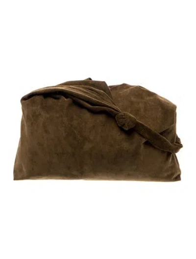 Pre-owned The Row Suede Bindle Double Knot In Brown
