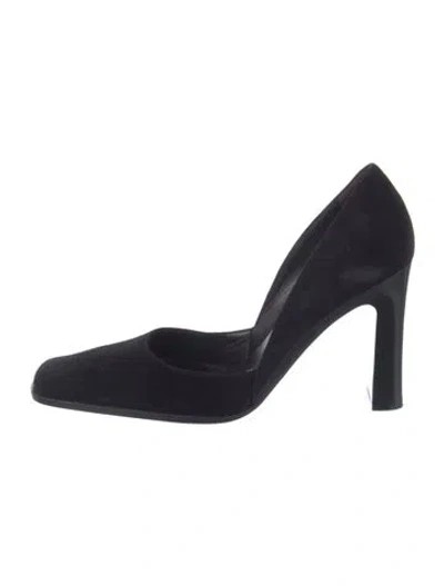 Pre-owned The Row Suede D'orsay Pumps In Black