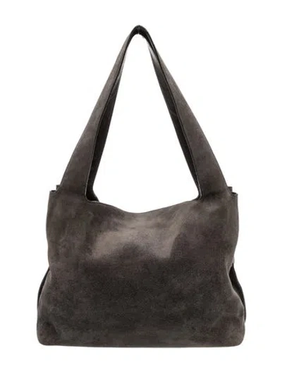Pre-owned The Row Suede He Row Grey Suede Duplex In Gray