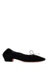 The Row Hereditas Suede Ballet Flats In Black