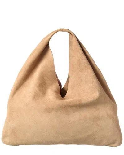 The Row Suede Hobo In Brown