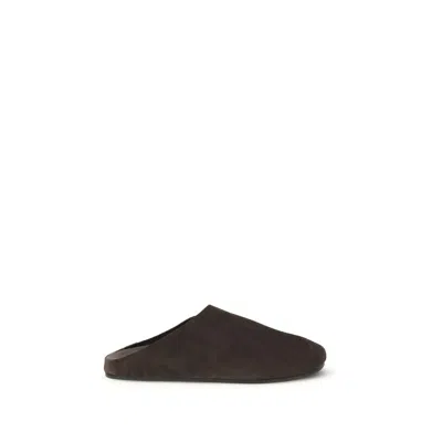 The Row Hudson Round-toe Mules In Brown