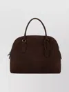 The Row Suede India 12 Handbag With Metal Lock