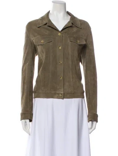 Pre-owned The Row Suede Jacket In Neutral