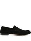 The Row Black Slip On Loafers