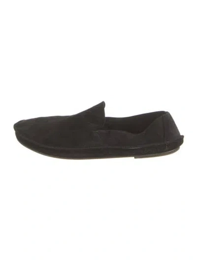 Pre-owned The Row Suede Loafers In Black