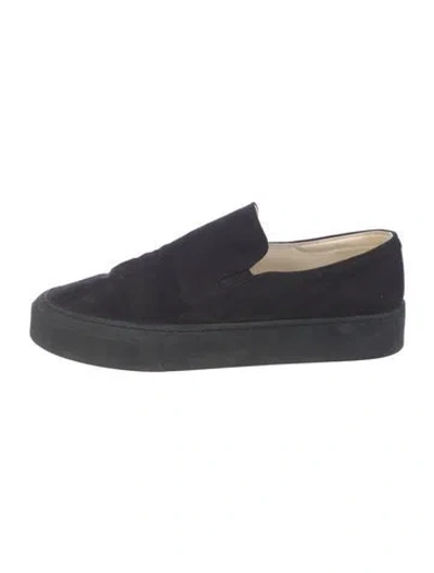 Pre-owned The Row Suede Loafers In Blue