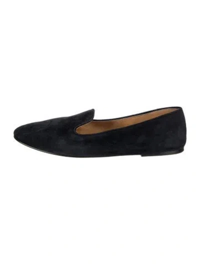 Pre-owned The Row Suede Loafers In Blue