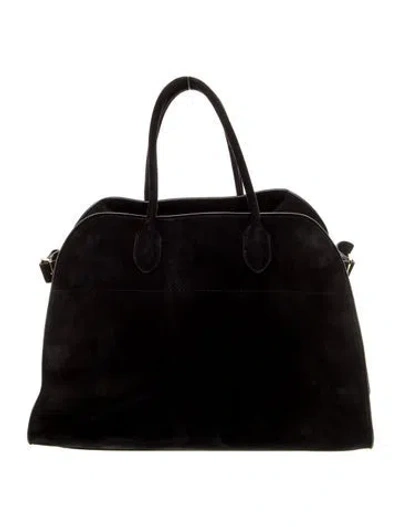 Pre-owned The Row Suede Margaux 15 In Black