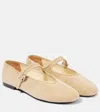 The Row Ava Mary Jane Ballerina Flats In Brown