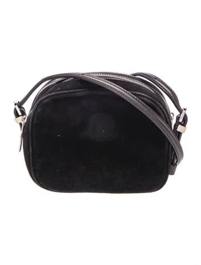 Pre-owned The Row Suede Mini Twin In Black
