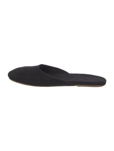 Pre-owned The Row Suede Mules In Black