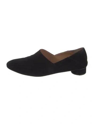 Pre-owned The Row Suede Mules In Black