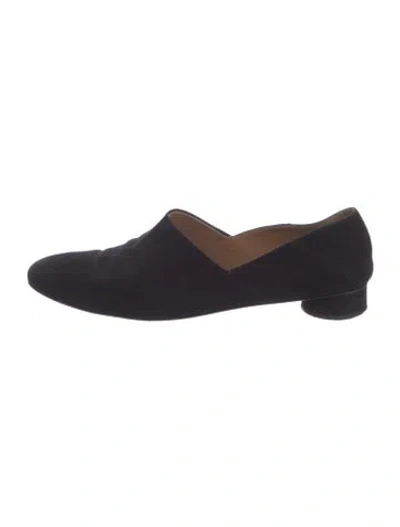 Pre-owned The Row Suede Mules In Black