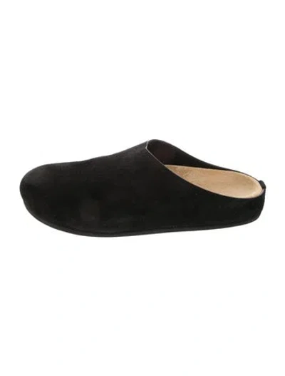 Pre-owned The Row Suede Mules In Black