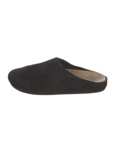 Pre-owned The Row Suede Mules In Black