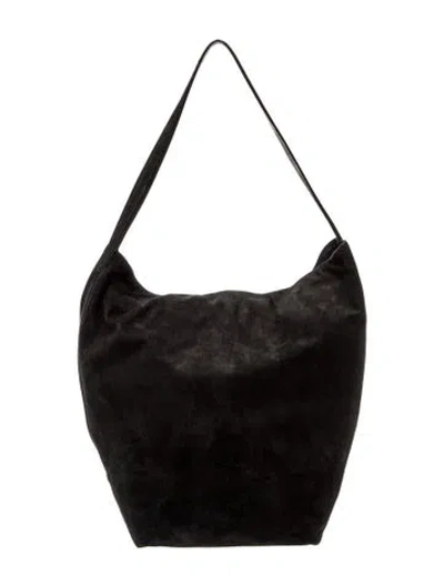 Pre-owned The Row Suede N/s Park Tote Large In Black
