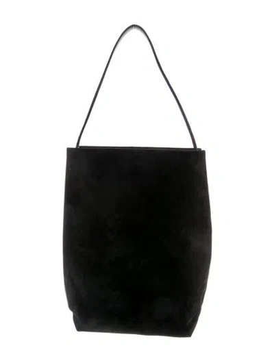 Pre-owned The Row Suede N/s Park Tote Large In Black