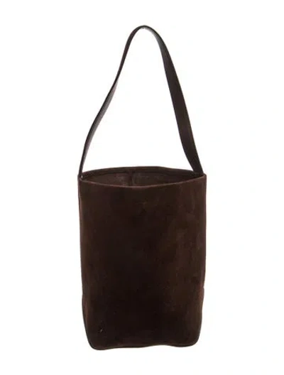 Pre-owned The Row Suede N/s Park Tote Medium In Brown