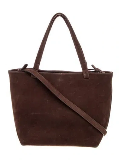 Pre-owned The Row Suede Park Tote Small In Brown