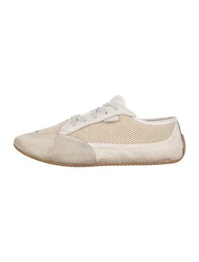 Pre-owned The Row Suede Patterned Sneakers In Neutral