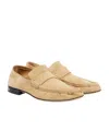 The Row Suede Penny Loafers In Nude