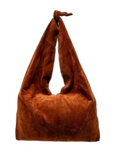 Pre-owned The Row Suede Shoulder Bag In Brown