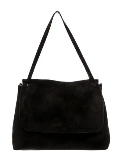 Pre-owned The Row Suede Sidekick In Black