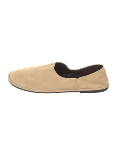 Pre-owned The Row Suede Slippers In Neutrals