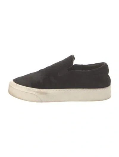 Pre-owned The Row Suede Sneakers In Black