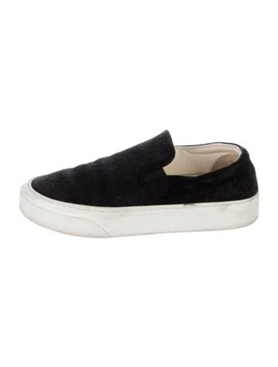 Pre-owned The Row Suede Sneakers In Black