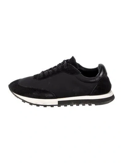 Pre-owned The Row Suede Sneakers In Black