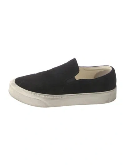 Pre-owned The Row Suede Sneakers In Black