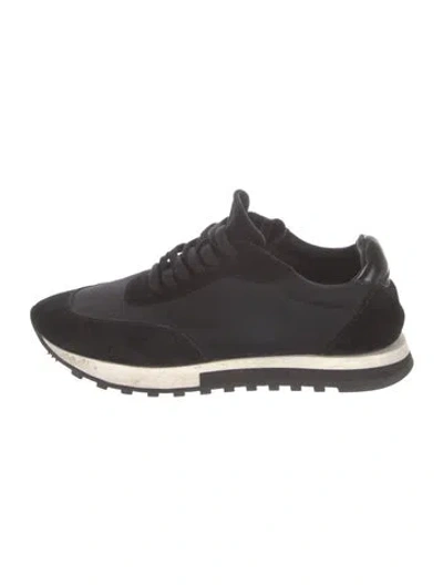 Pre-owned The Row Suede Sneakers In Black
