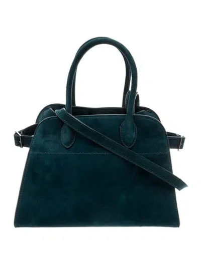 Pre-owned The Row Suede Soft Margaux 10 In Blue
